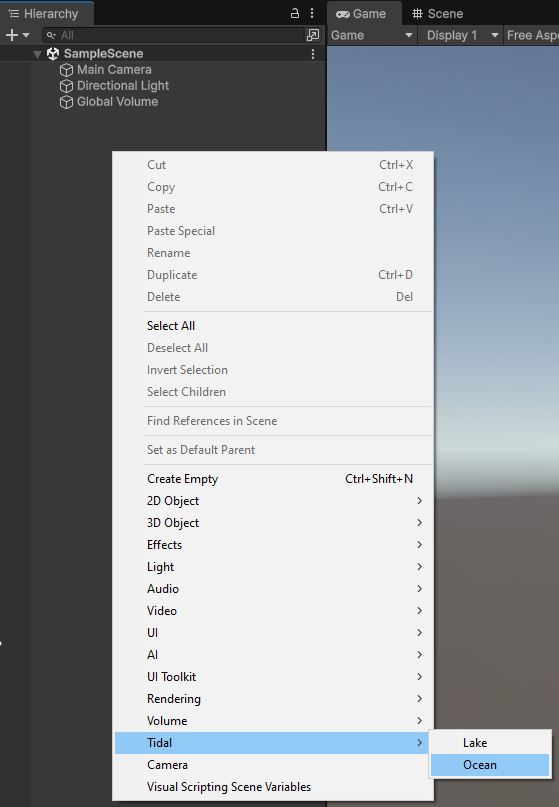 Tidal Quick Creation Window